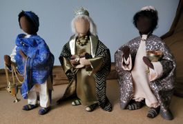 Schwarzenberger Krippenfiguren 3 Könige 29cm inkl. Geschenke