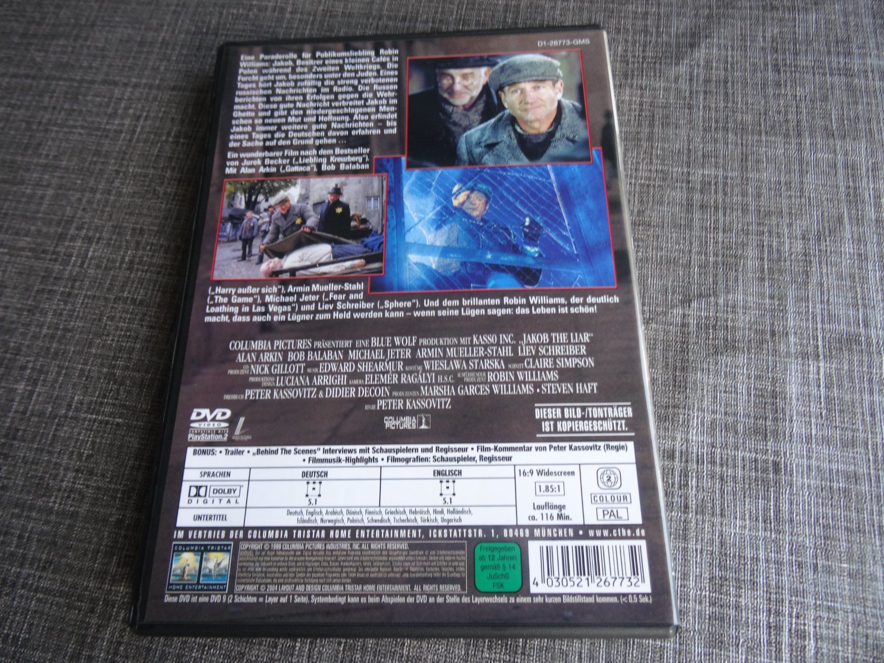 Tutti i DVDs: Jakob der Lügner DVD 1999 Robin Williams – Usato da Olten venduto da Disc-Verkauf 2