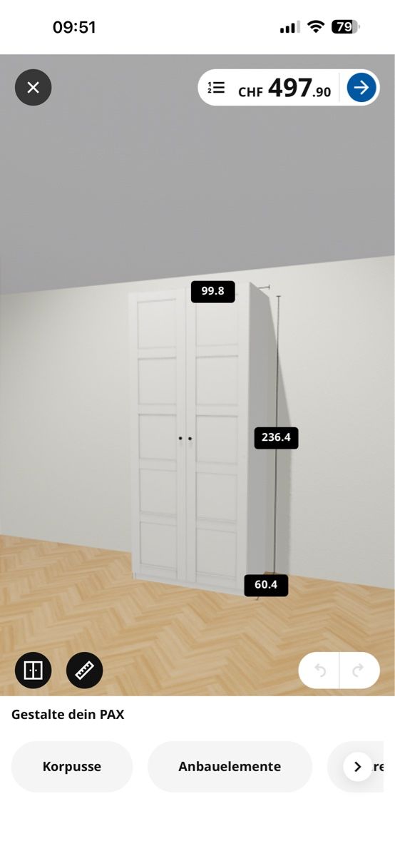 Armadi: Pax Schrank Ikea 100x60x236 – Usato da Bülach venduto da Loredana13 3