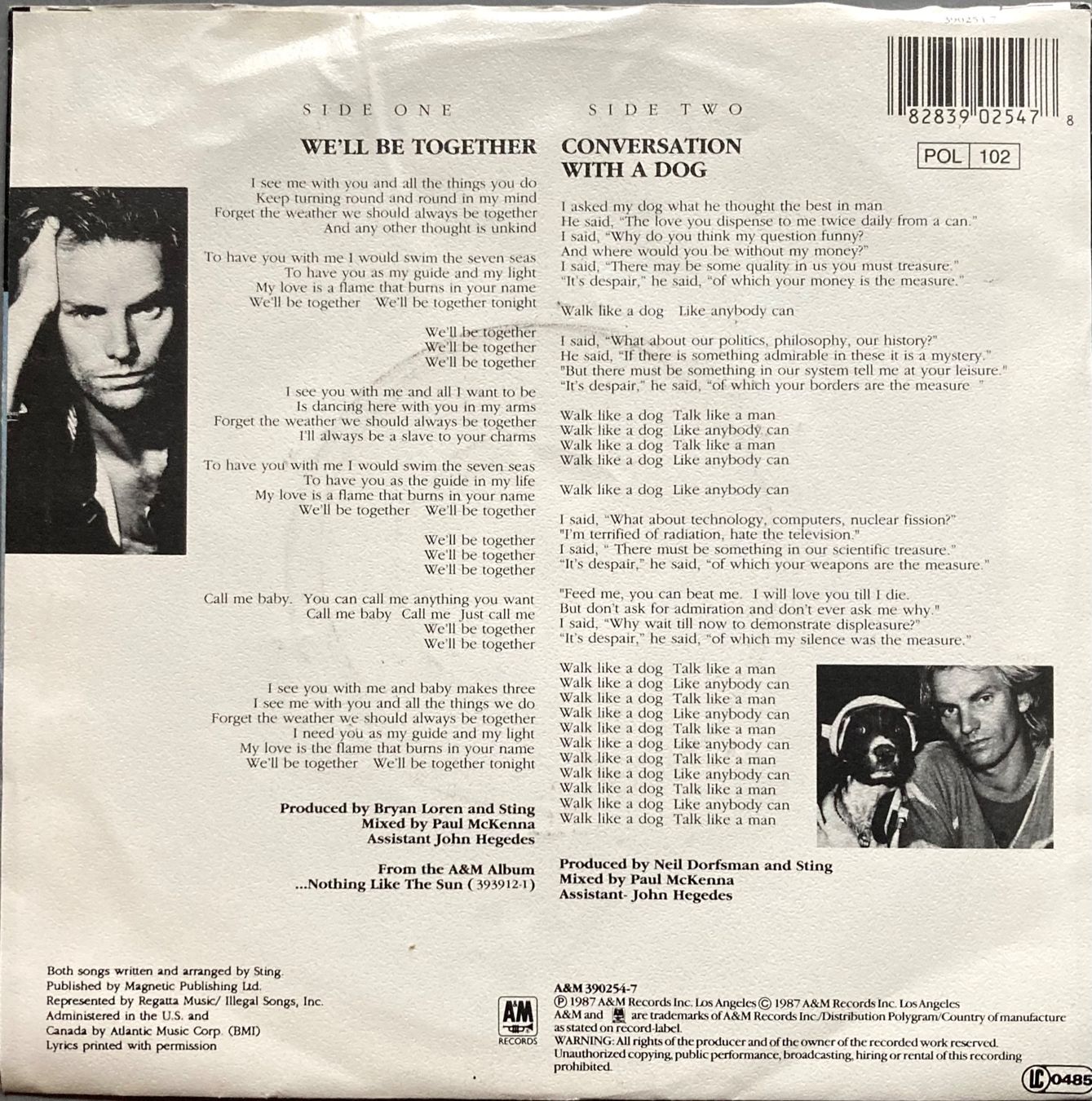 Schallplatten: POLICE / STING - WE'LL BE TOGETHER – Gebraucht aus Poliez-Pittet von Newtown-Records 1