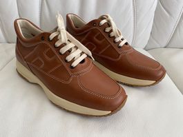 Halbschuhe Leder braun Grösse 42 Marke HOGAN komplett neu !