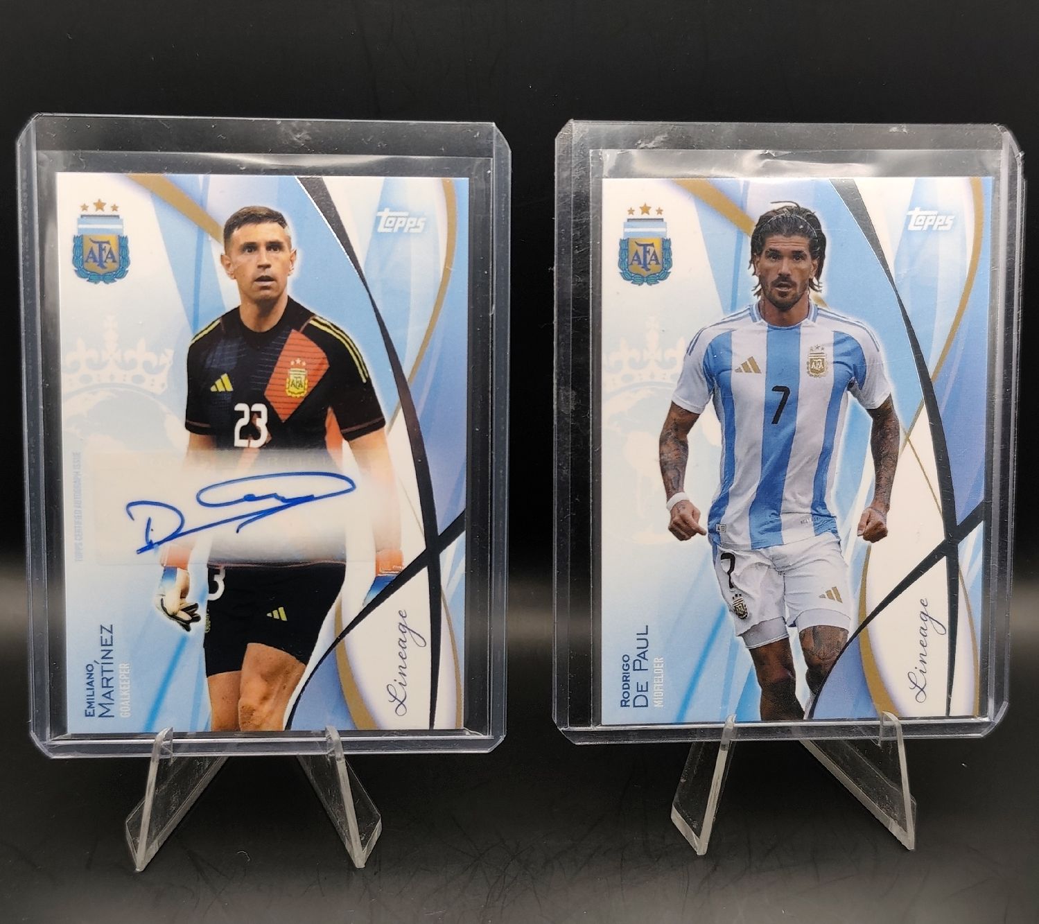 Topps Sammelbilder & Trading cards: 2x Topps Lineage Argentina E. Martinez Auto + De Paul – Gebraucht aus Ostermundigen von DaCards