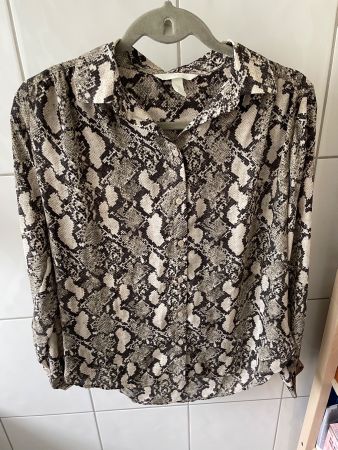 H&M Bluse in Animalprint Gr 36 neu