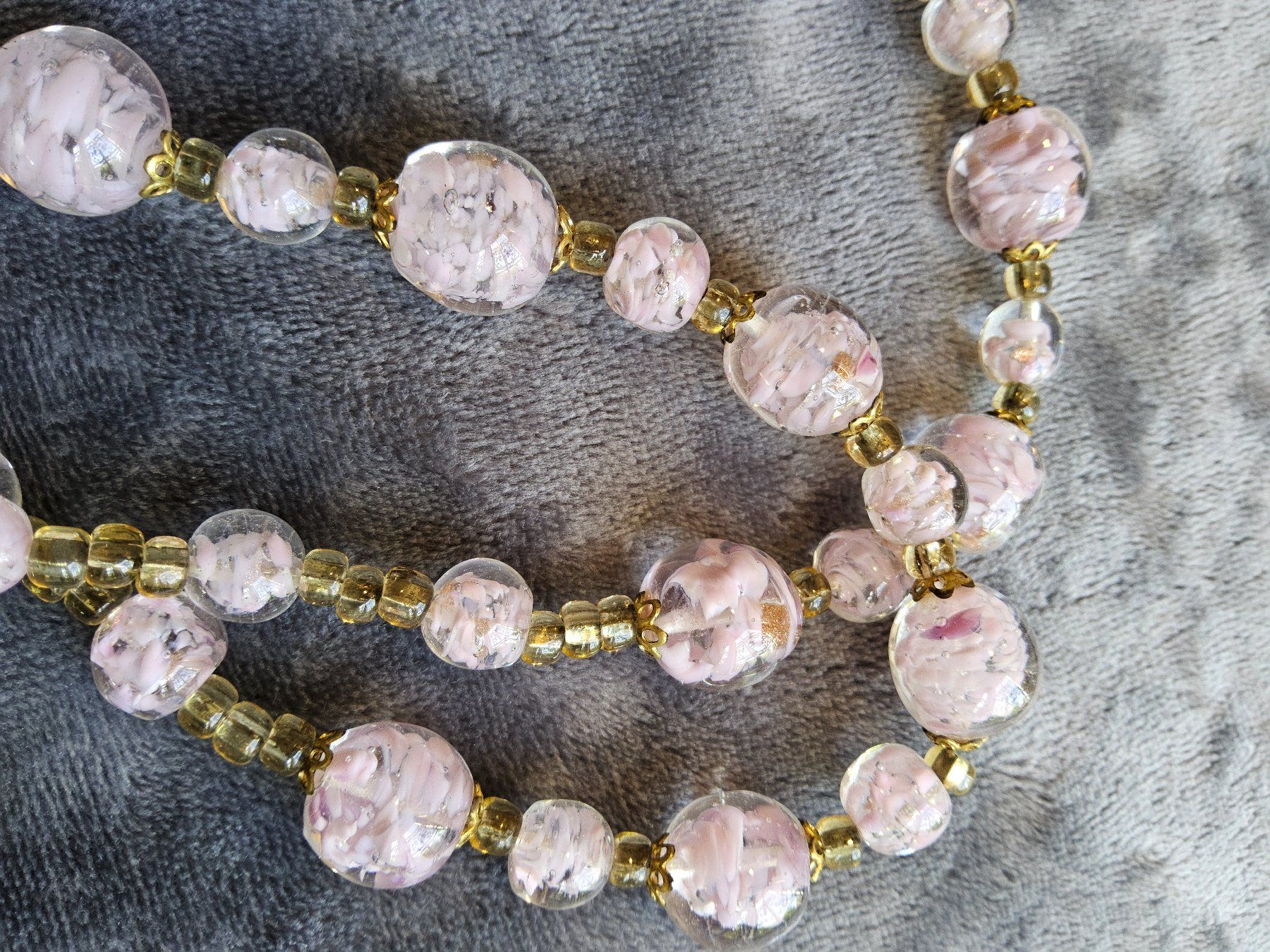 Murano Catenine: Vintage Rosa Murano Glas Halskette Collier – Usato da Zürich venduto da Aleick 5
