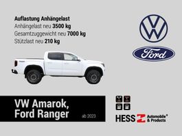 Erhöhung Anhängelast 3500 kg für VW Amarok und Ford Ranger