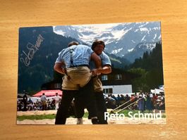Signierte Autogrammkarte Reto Schmid Schwinger!