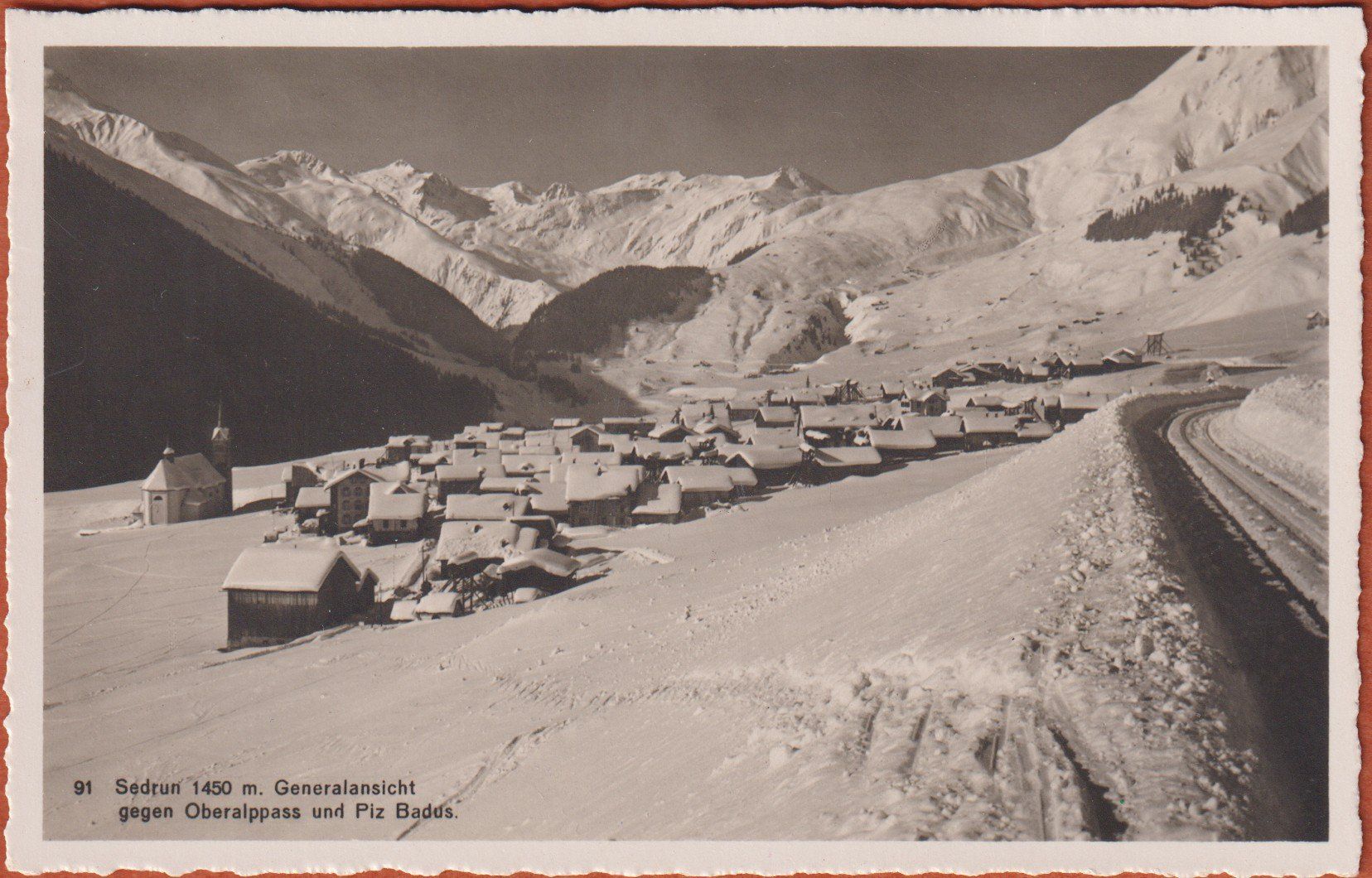 Cartes postales: Sedrun im tiefen Winter   :   alte Ansichtskarte – D'occasion à Vitznau par Ropaku