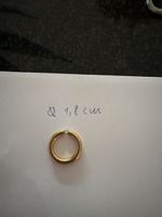 Goldring mit Stein Durchmesser 18 mm Grösse 56