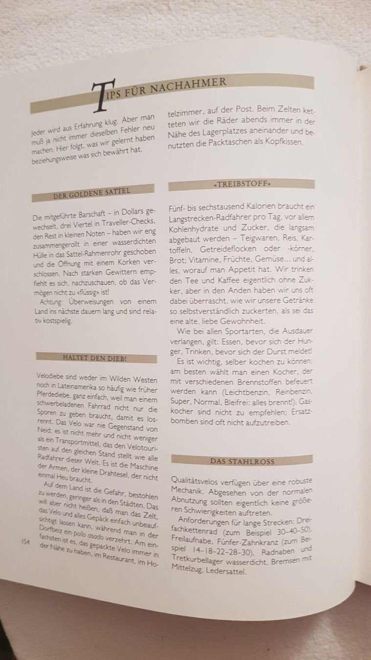 Bücher: Mit dem Velo von Kanada nach Chile – Gebraucht aus Spiegel b. Bern von sus_xj97 8