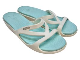Sandales Mules Crocs bleu clair blanc Pointure W7 / EU 37–38