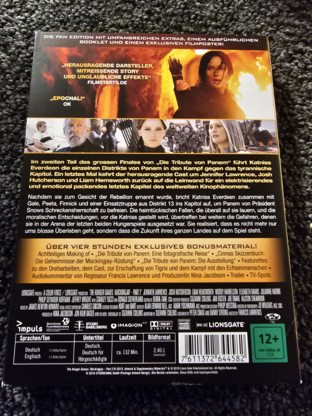 Tutti i DVDs: Die Tribute von Panem Mockingjay Teil 2 (21815) – Usato da Ruswil venduto da jan_bxl5 1