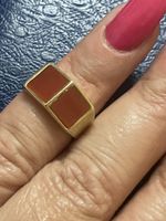 Bague en or 14 carats avec corail