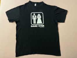 "Game Over" T-Shirt Hochzeit JGA Fun Shirt Gr. XL schwarz