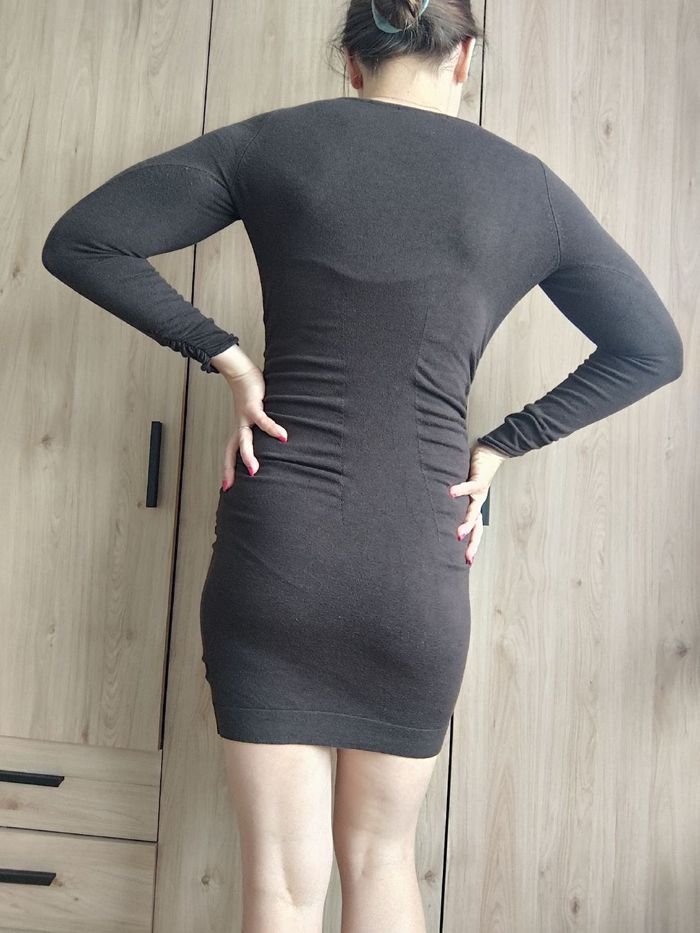 Mango Vestiti: Brown Long Sleeve Mini Dress - Size S - Mango – Usato da Mägenwil venduto da VintageGirly 5