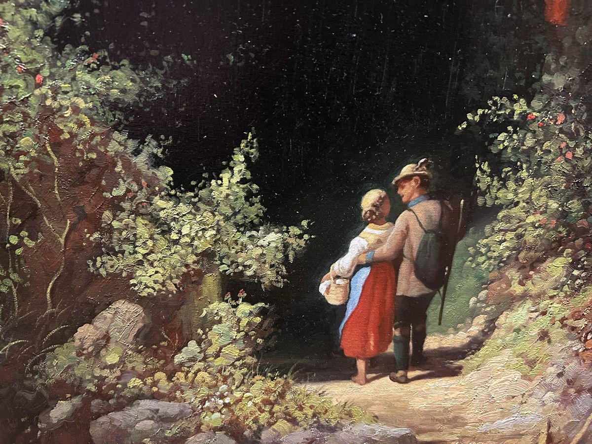 Dipinti: Romantisches Ölgemälde: Carl Spitzweg (Öl-Kunstdruck) – Usato da Glarus venduto da KunstWerkEr-LS87 1