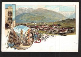 #Lithografie Sterzing , gel. 1899  Östereich 2 Kreuzer Marke
