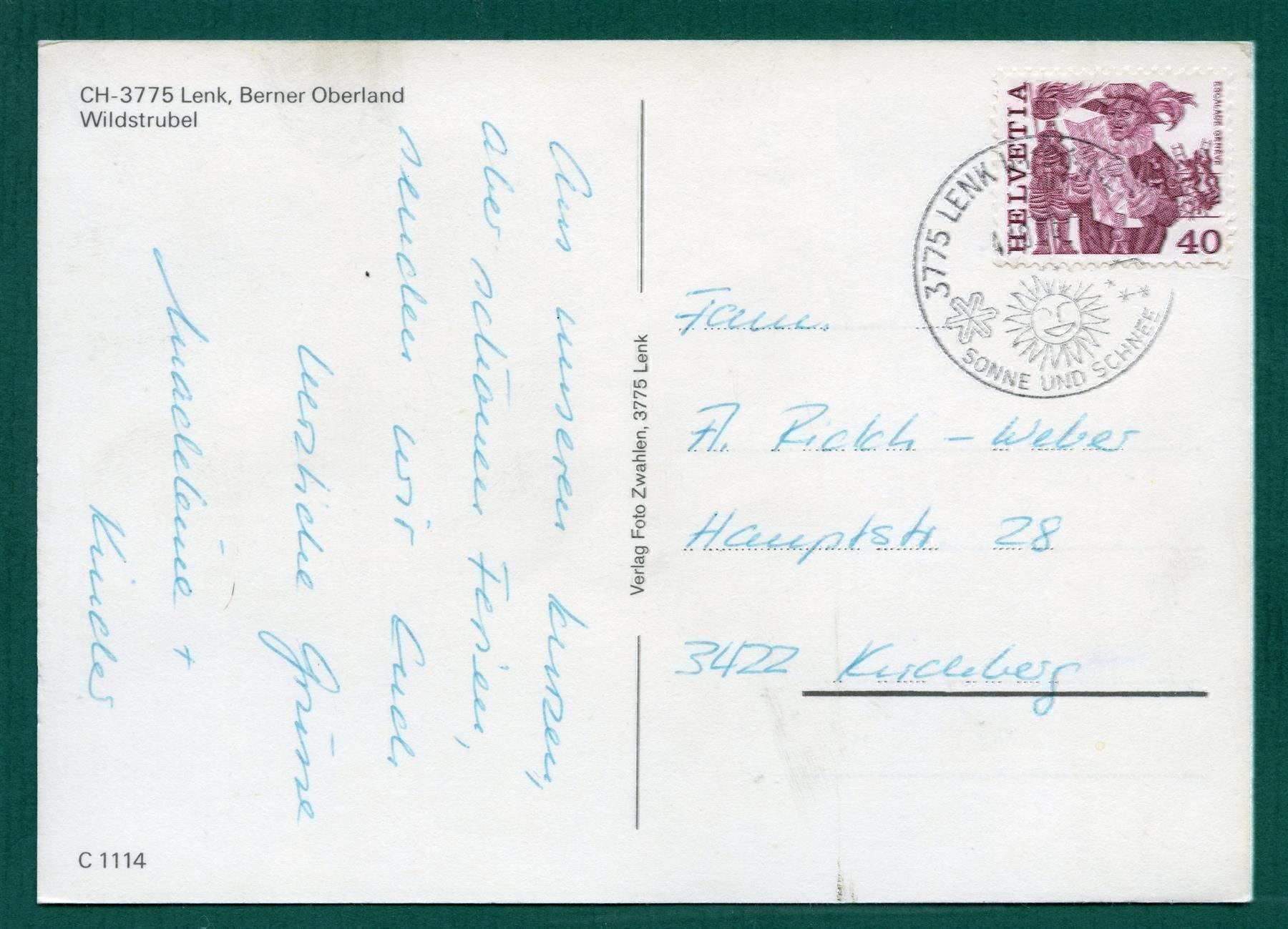 Cartoline postali: Lenk, Wildstrubel, 2003, gelaufen. Grossformat – Usato da Sargans venduto da Hausi1951 1