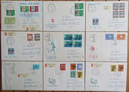 Schweiz 103 Briefe 1965 - 1974, echt gelaufen, fast komplett