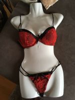 Ensemble lingerie soutien-gorge string AP 80B L rouge &noir