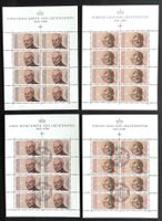 1990 Liechtenstein Trauermarken Kleinbogen Satz ** & ET