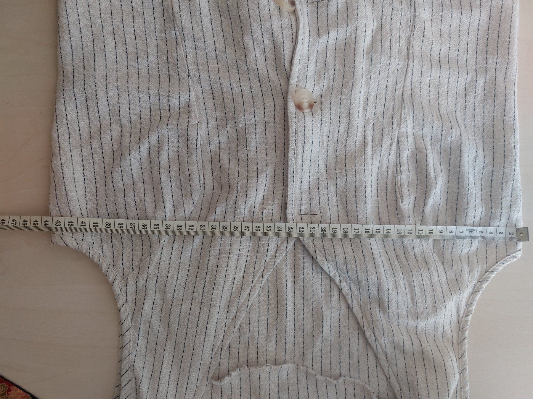 Top: Leinen Weste, gestreift, neutral, Gr. S – Usato da Baden venduto da BanaBoutique 3