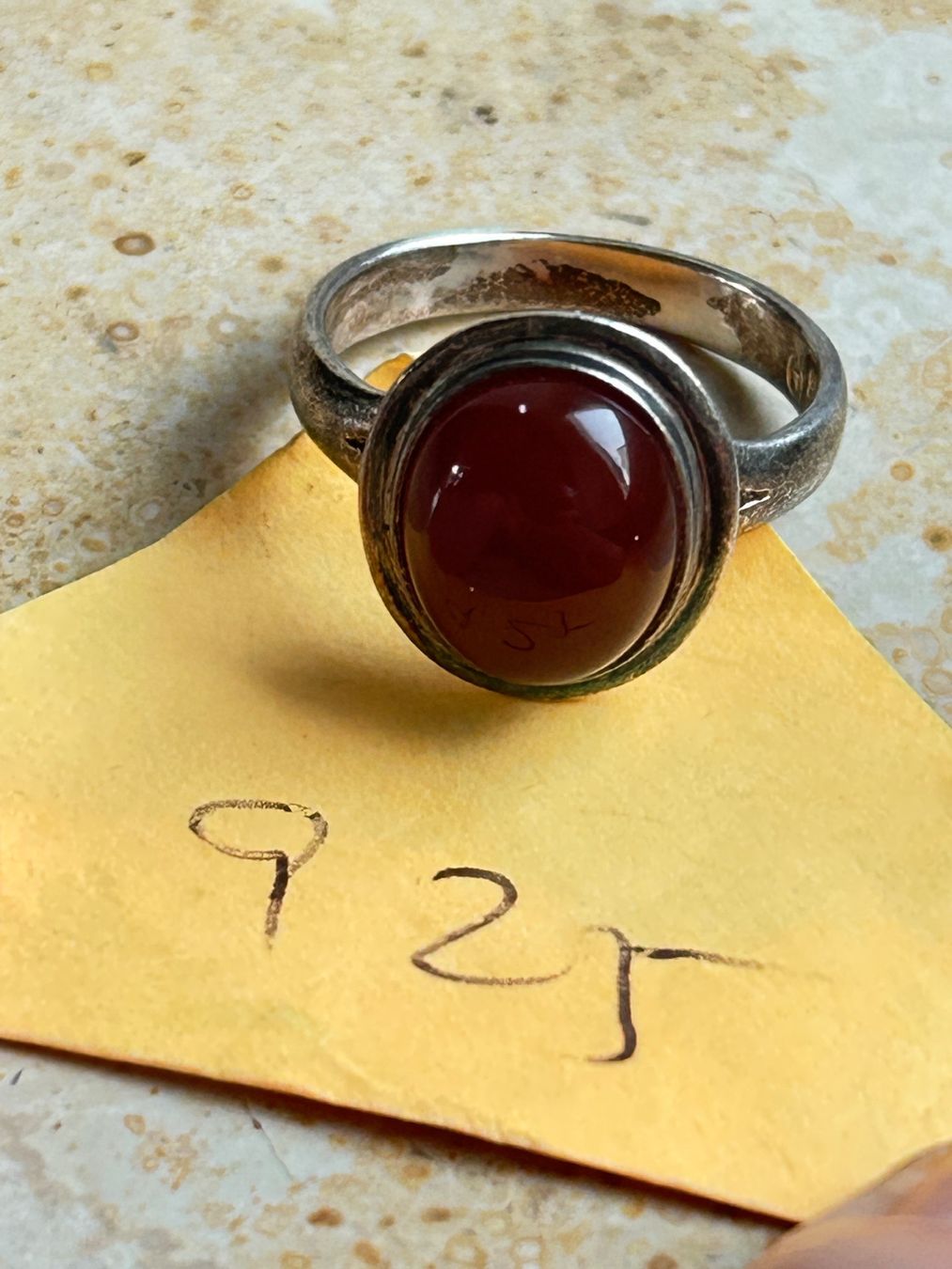 Ringe: Vintage Silberring mit Karneol Edelstein (Grösse 58) – Gebraucht aus Laufen von belleskulptur 4