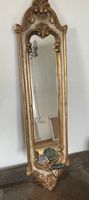 Vintage Wandspiegel mit Kerzenhalter – vergoldet – 65 cm
