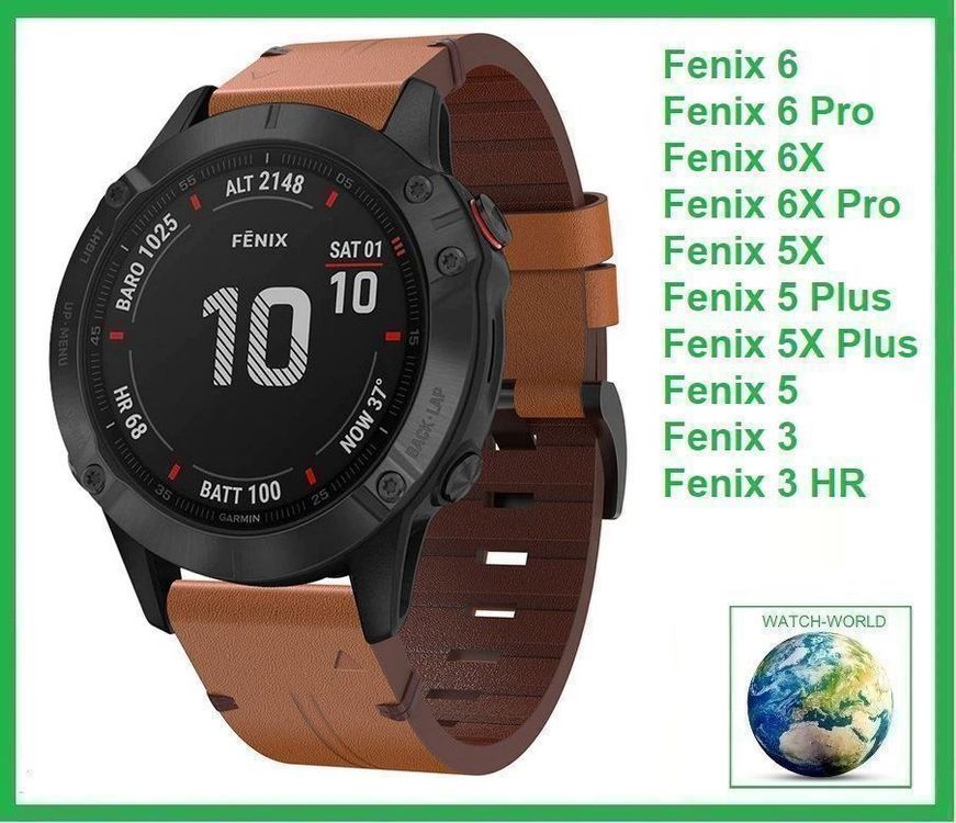 Bracelet cuir garmin online fenix 5