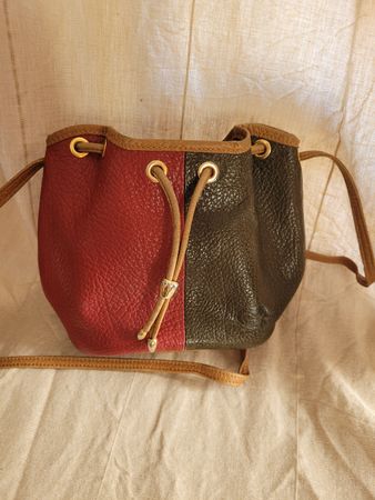 Sac bourse Longchamp cuir bicolore bon état général