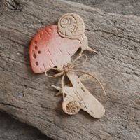 Neue Stanzschablone Schnecken auf Pilz