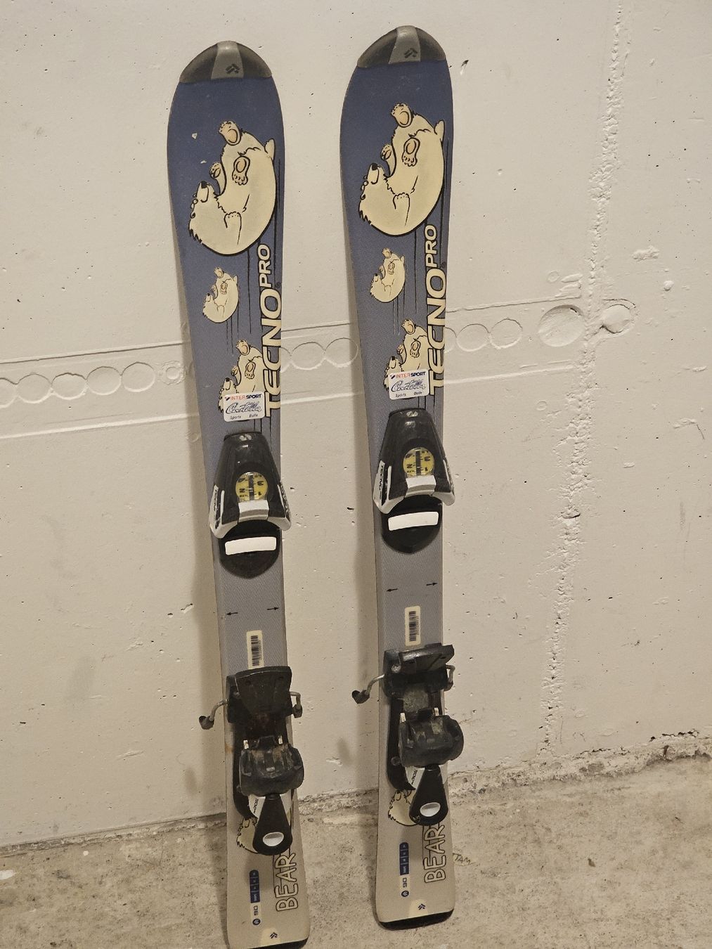 Sci: Skis Tecno Pro Bear 90cm avec fixations – Usato da Bulle venduto da Bflowx 1