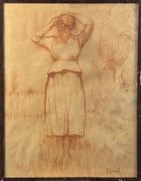 Disegno originale di R. Schoul - ritratto