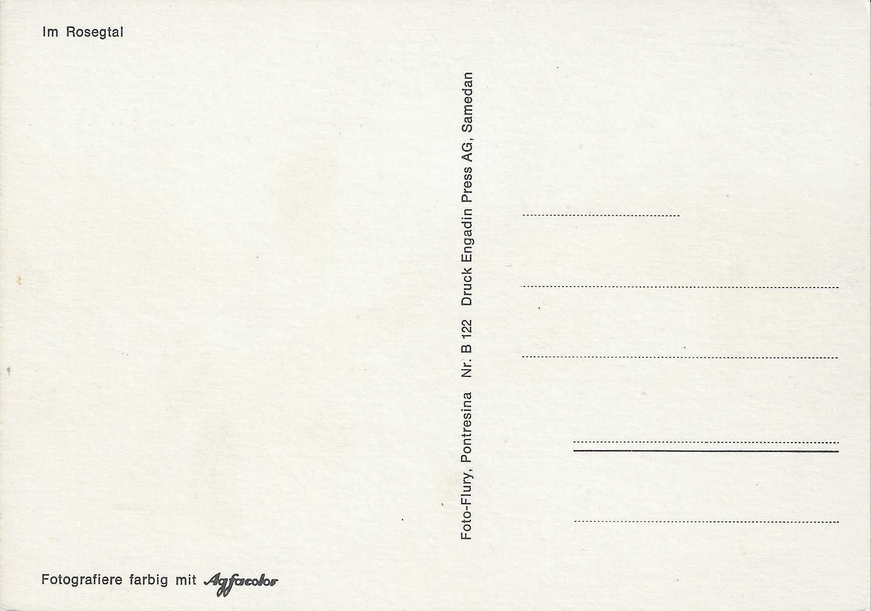 Cartoline postali: Im Rosegtal GR – Nuovo (secondo la descrizione) da Rothrist venduto da Stranglehold 1