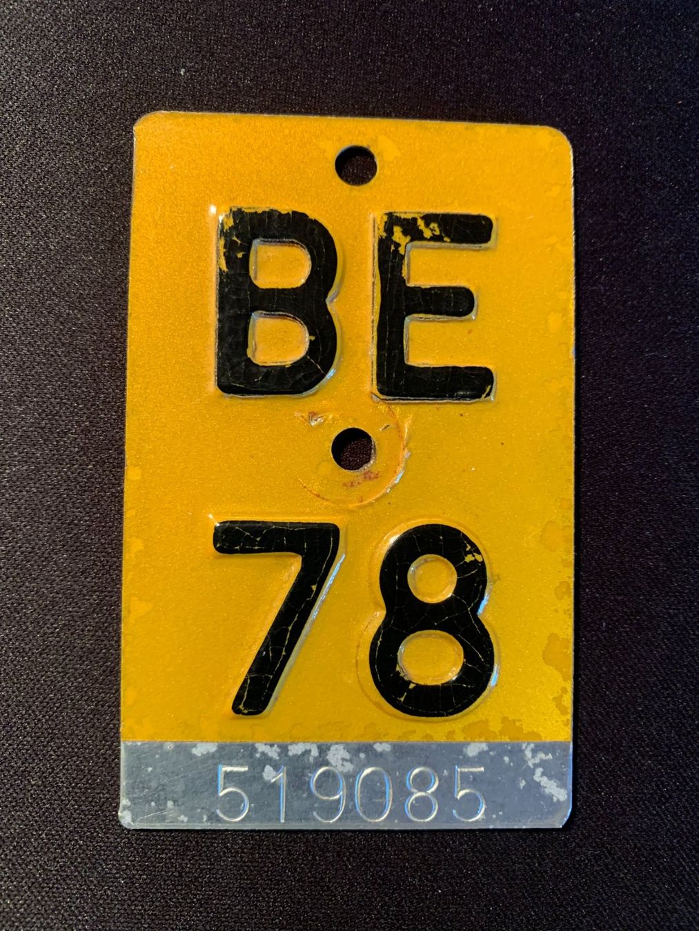 Insegne: Velonummer BE78 – Usato da Längenbühl venduto da sobluma
