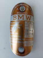 Typenschild Motorrad BMW R 25 Emblem