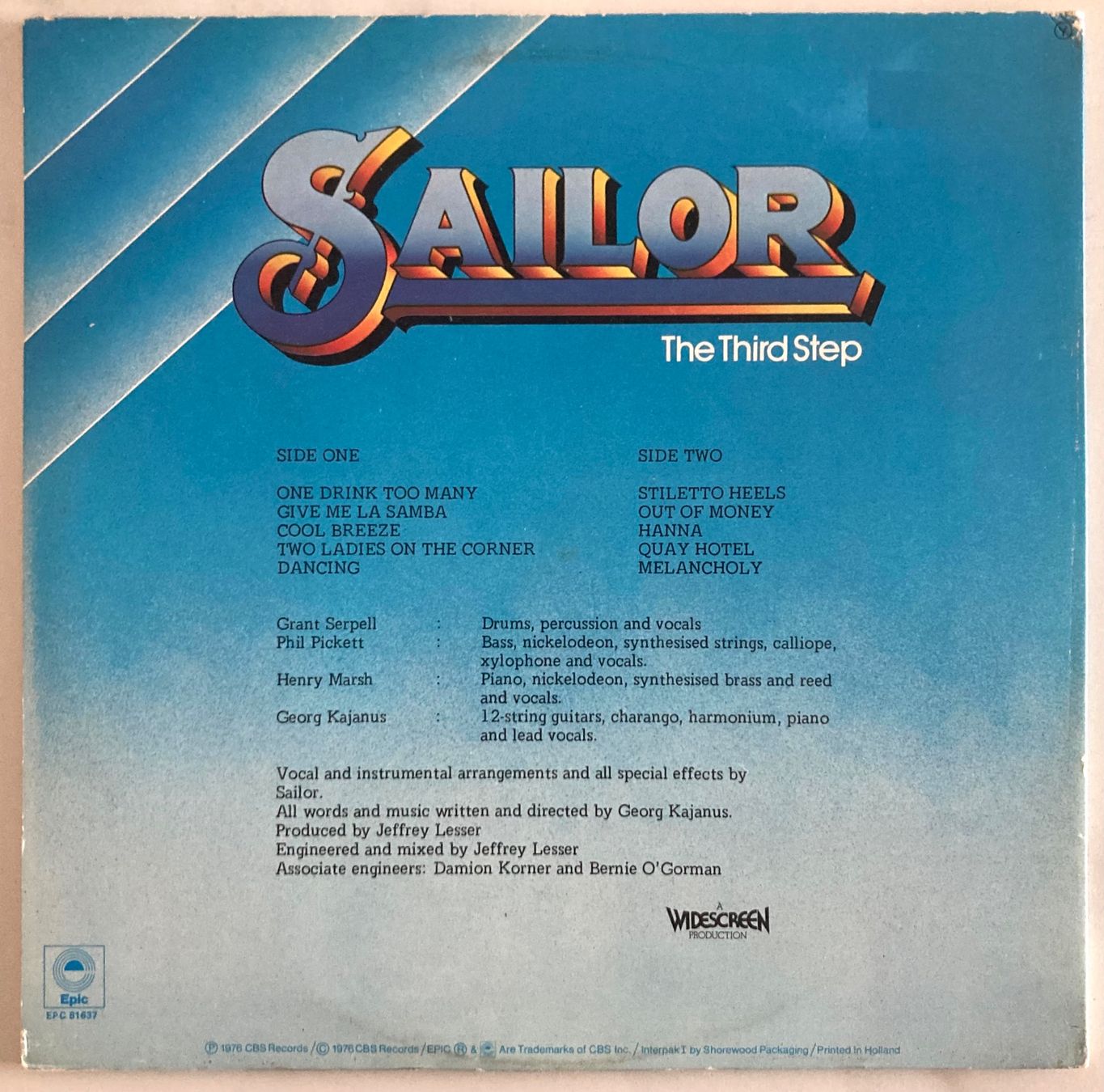 Schallplatten: SAILOR - THE THIRD STEP – Gebraucht aus Poliez-Pittet von Newtown-Records 1