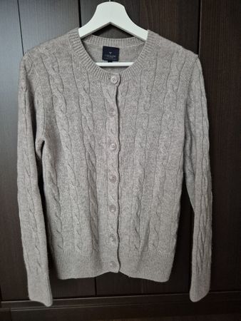Edle Kaschmir & Merinowolle Cardigan / Strickjacke Beige