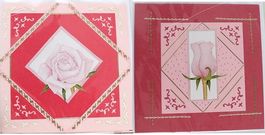 Karte Rose offen oder Knospe