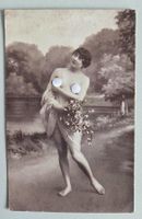 Akt, erotische Vintage Postkarte um 1910 - Sammlerstück!