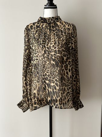 Zebra : animal print blouse L size 