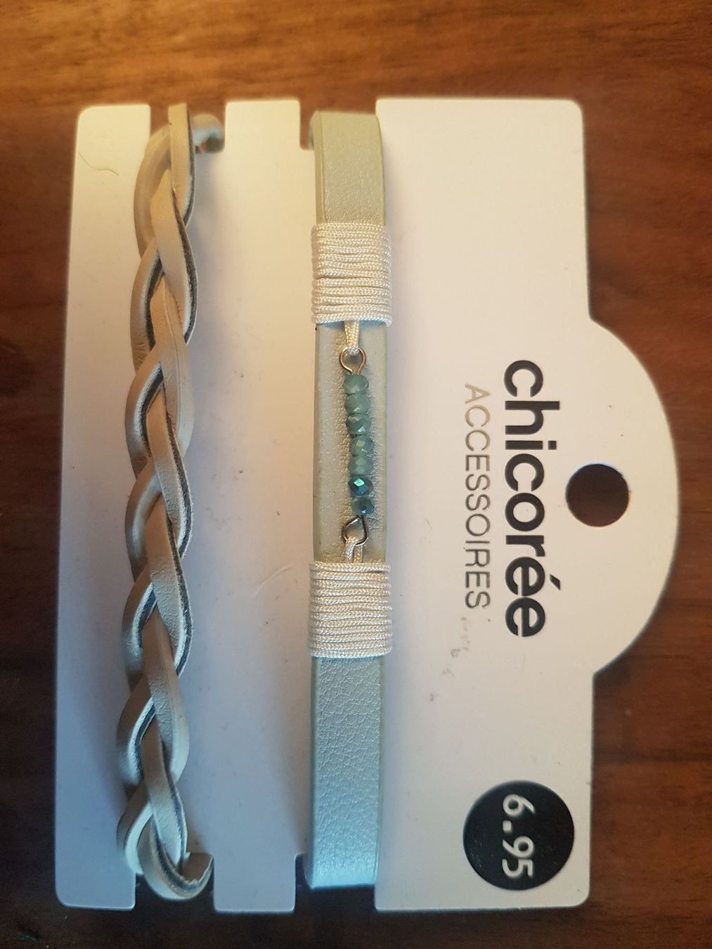 Bracciali & Braccialetti: 2 Armbänder, hellgrau/-blau, Lederoptik – Nuovo (secondo la descrizione) da Oberengstringen venduto da Sheera7