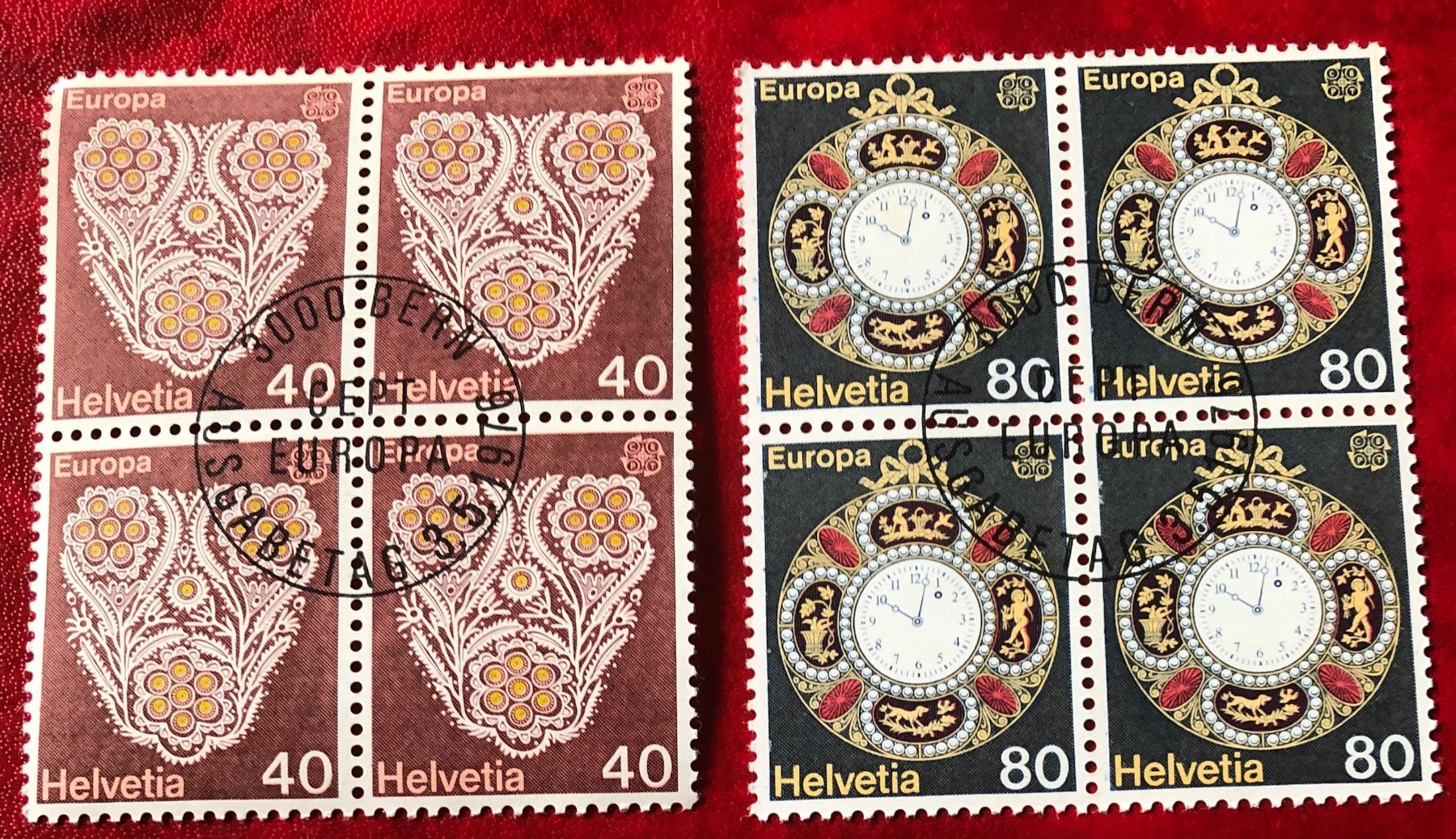 Tutti i francobolli: 4 er Block Nr.576/577 mit VollStempel Bern – Usato da Aarau venduto da Billa007
