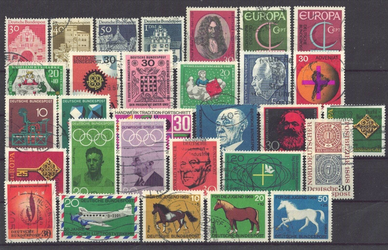 Tutti i francobolli: Bundesrepublik Deutschland 8 Scans – Usato da Courtepin venduto da ema_dy29 1