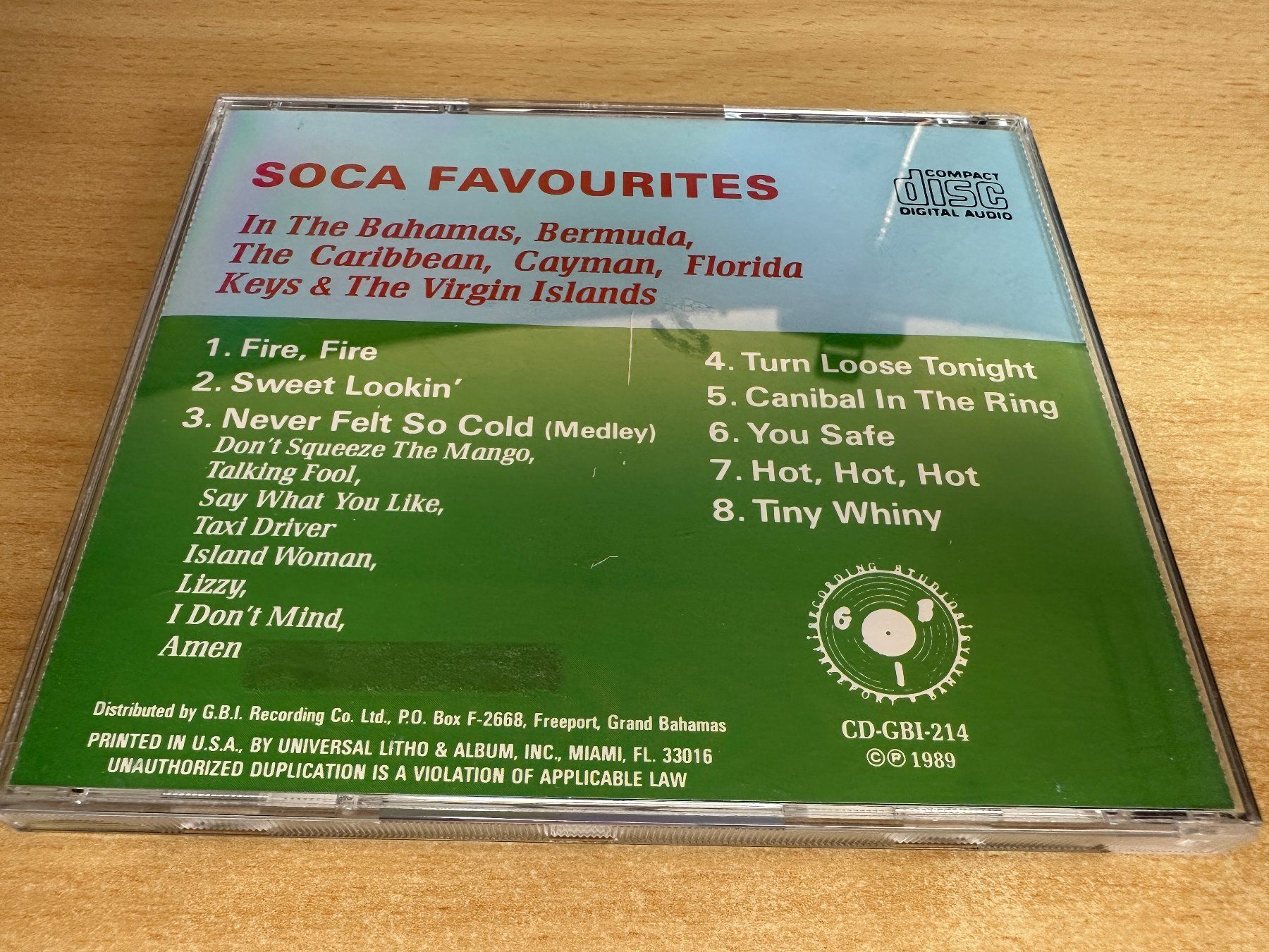 CD: O3 Various – Soca Favourites – Usato da Rikon im Tösstal venduto da Alpenmutz 1