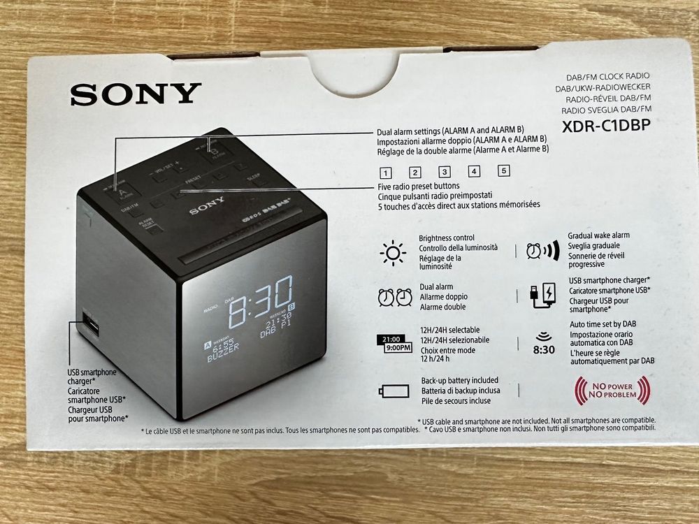 Sony XDRC1DBP DAB+/FM Clock Radio mit 2x Alarm Kaufen auf Ricardo