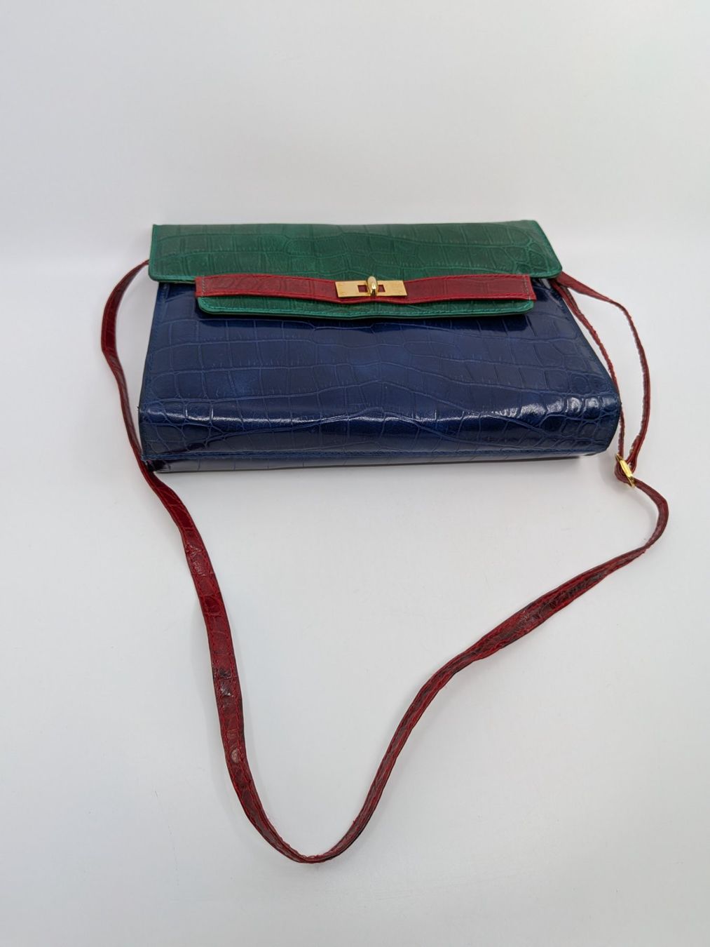 Borse da donna: Vintage 3-farbige Ledertasche Swiss Made – Usato da Emmen venduto da magelan 2