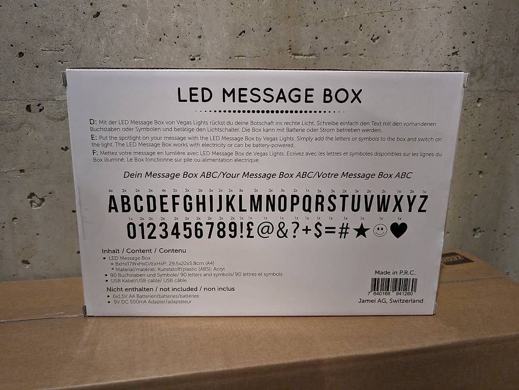 Alle Dekorationen: LED Message Box – Gebraucht aus Sempach von Tornadoblaster 1