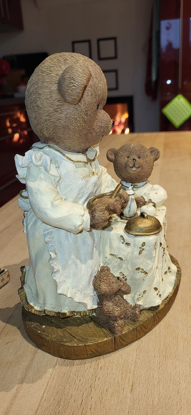 Statuette: Deko Teddy Frau mit Mädchen – Usato da Schweizersholz venduto da fuchs06 1