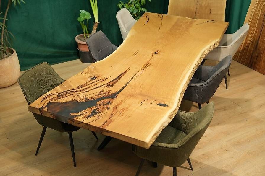 Tables: Eichenesstisch - Handgefertigt aus einer einzigen Baumscheib – D'occasion à Walchwil par Swissdesign_Haag 8