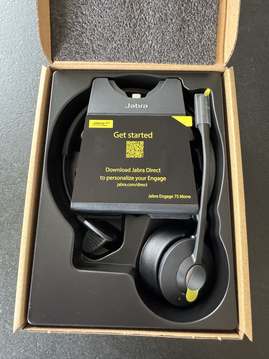 Jabra Cuffie: Jabra Engage 75 Mono UK-Version originalverpackt  – Nuovo e nell'imballaggio originale da Berneck venduto da Koenner.J 2